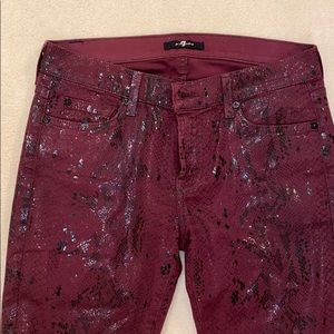7 For All Mankind Snakeskin Embossed Jeans